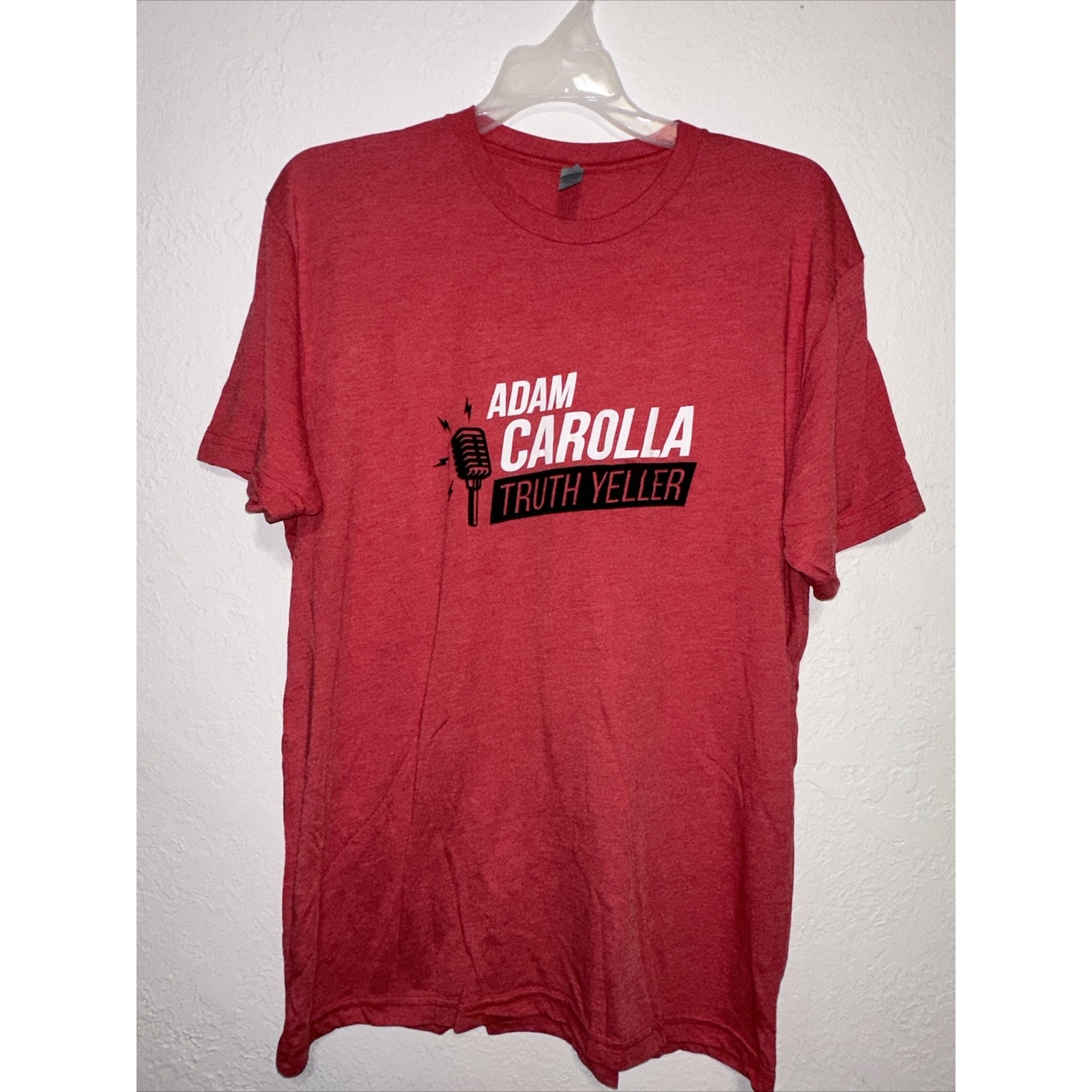 Adam Carolla Truth Yeller Graphic T-Shirt Mens Large Red Next Level Tri-Blend Dw